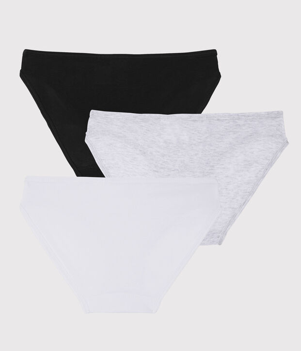 Lot 3 culottes en coton l&eacute;ger Femme multicouleur