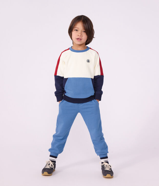 Pantalon de jogging enfant en coton bleu