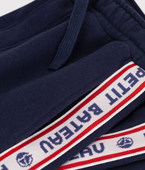 Pantalon de jogging enfant en coton bleu SMOKING