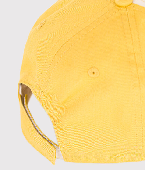 Casquette en coton enfant &eacute;cru/vert