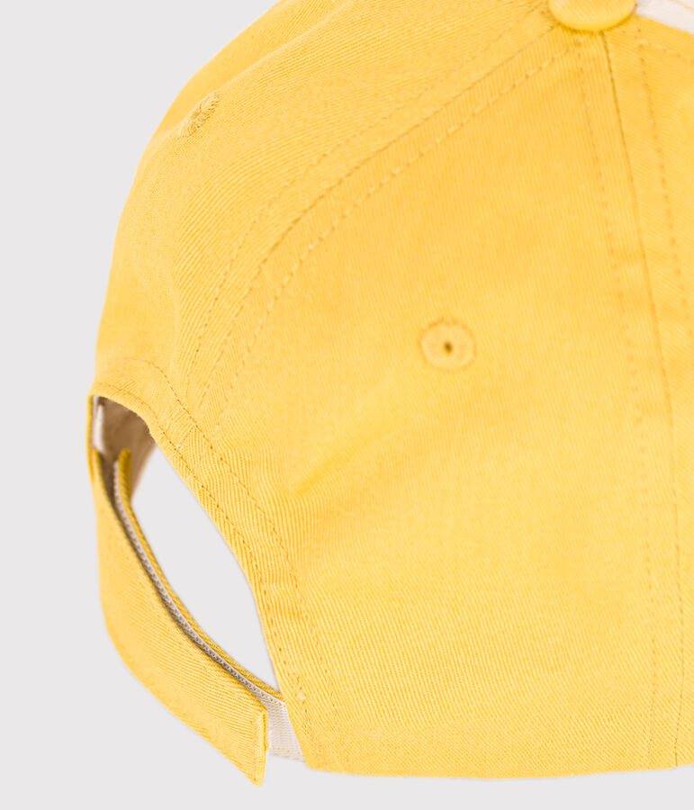 Casquette en coton enfant &eacute;cru/vert