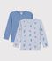 Lot de tee-shirts enfant en coton manches longues imprim&eacute; multicouleur