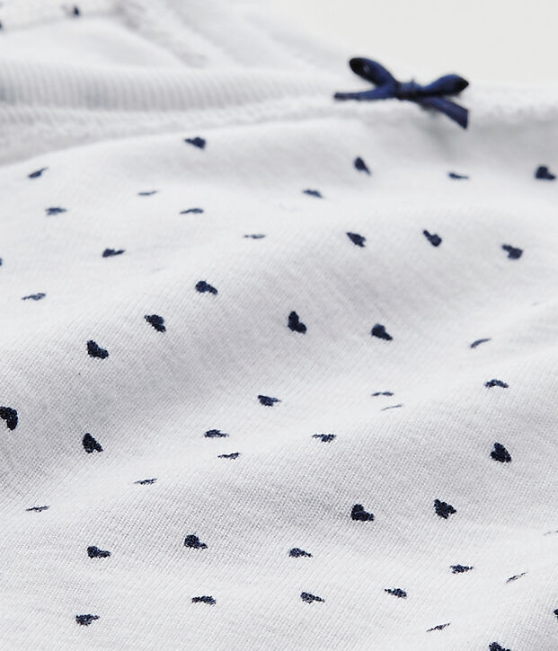 Body naissance fille manches courtes imprim&eacute; blanc/bleu