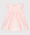 Robe sans manches bébé en popeline rose FLEUR