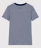 Tee-shirt L'ICONIQUE Water Family x Petit Bateau bleu MEDIEVAL/blanc MARSHMALLOW