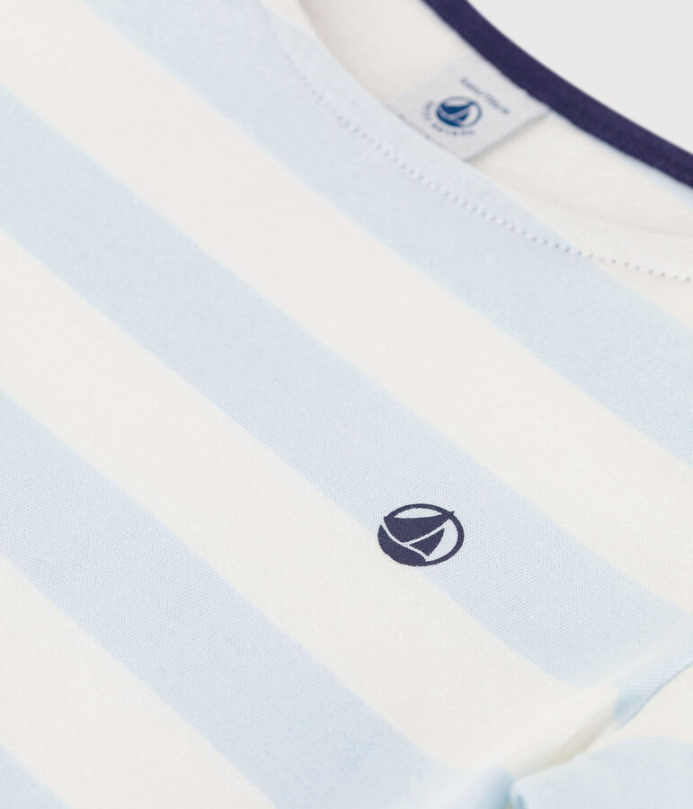 T-shirt manches courtes en coton enfant fille PLEINAIR/ MARSHMALLOW