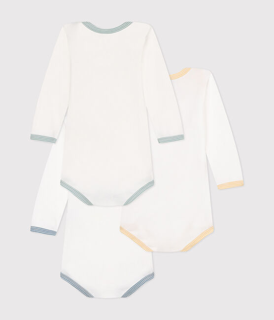 Lot de 3 bodies manches longues en coton bébé variante 1