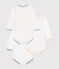 Lot de 3 bodies manches longues en coton bébé variante 1