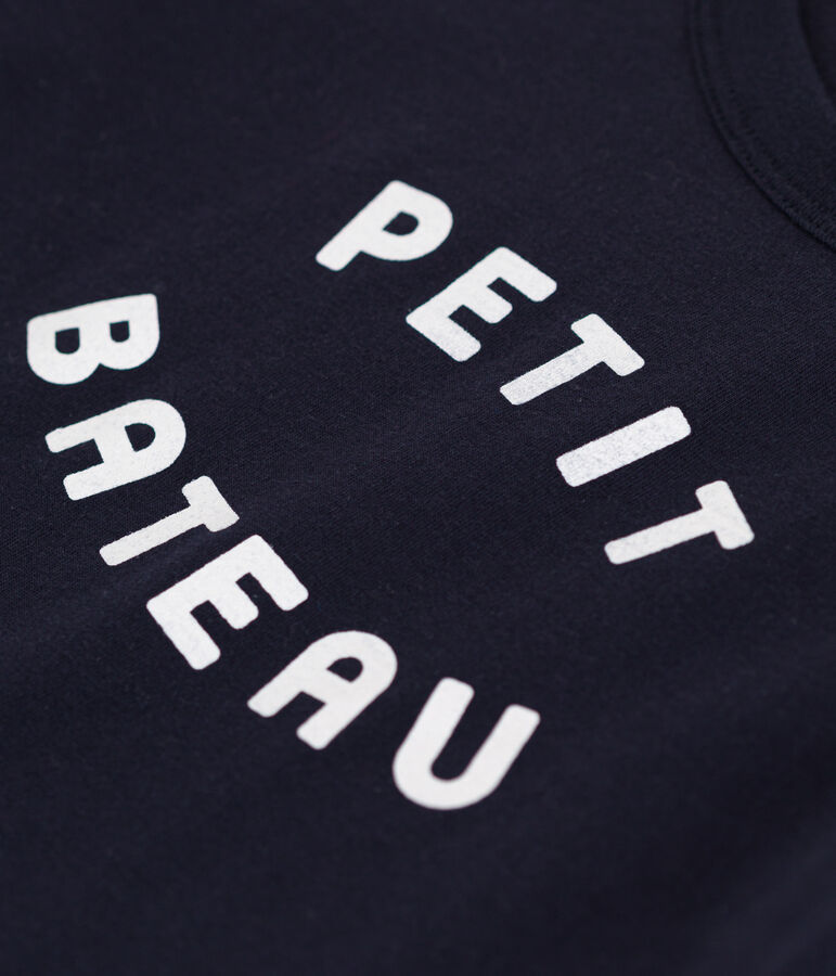 Tee-shirt en jersey l&eacute;ger enfant gar&ccedil;on bleu/blanc