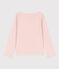 Tee-shirt manches longues en coton enfant fille rose SALINE
