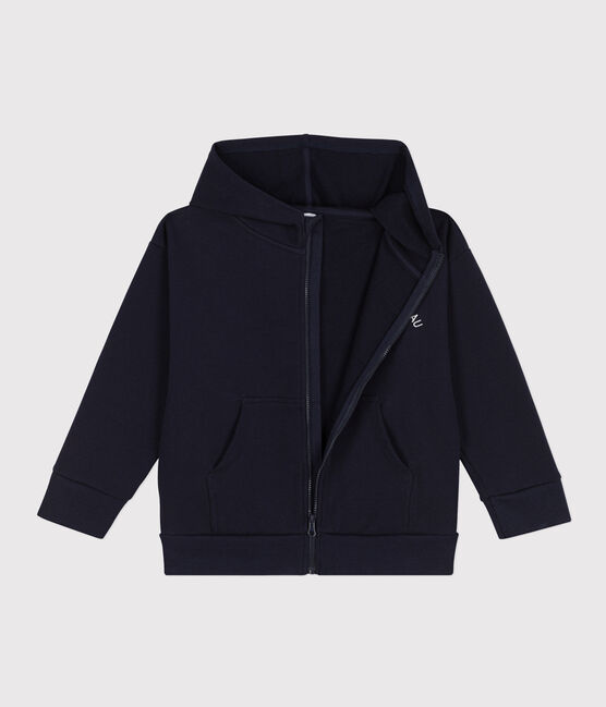 Sweatshirt zippé à capuche enfant garçon bleu SMOKING