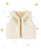 Gilet sans manches bébé fille réversible beige COQUILLE