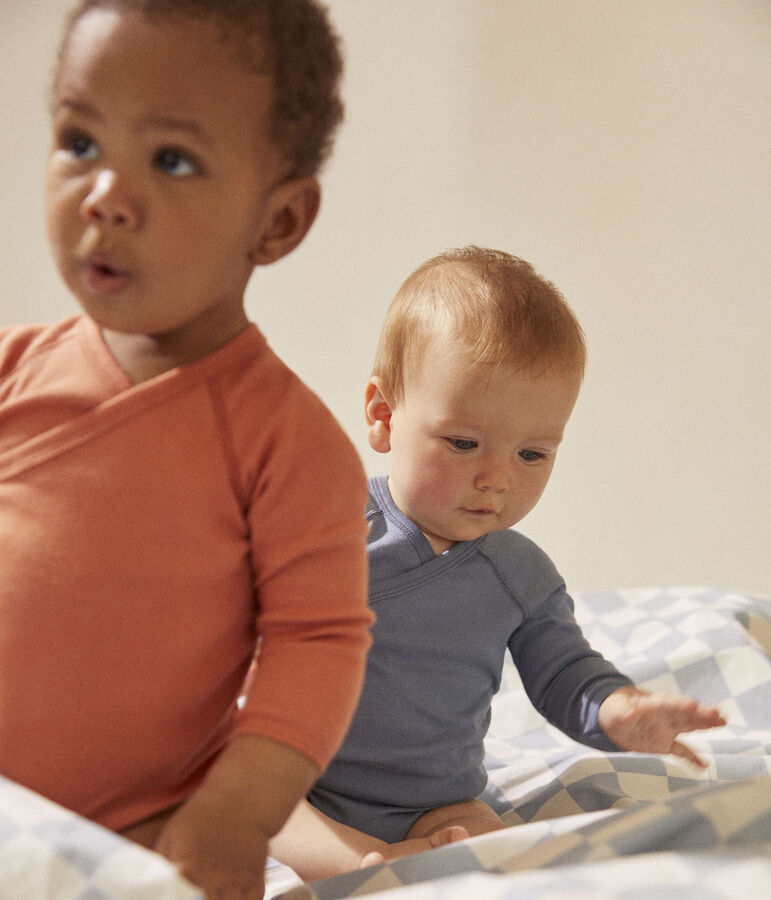 Lot de 3 bodies manches longues b&eacute;b&eacute; en coton multicouleur