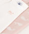 Lot de 3 bodies manches longues baleines roses en coton variante 1