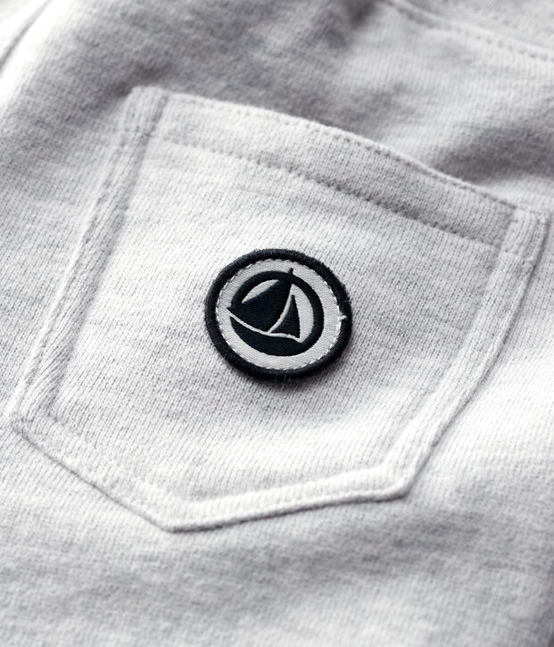 Pantalon en molleton b&eacute;b&eacute;. gris chin&eacute; clair