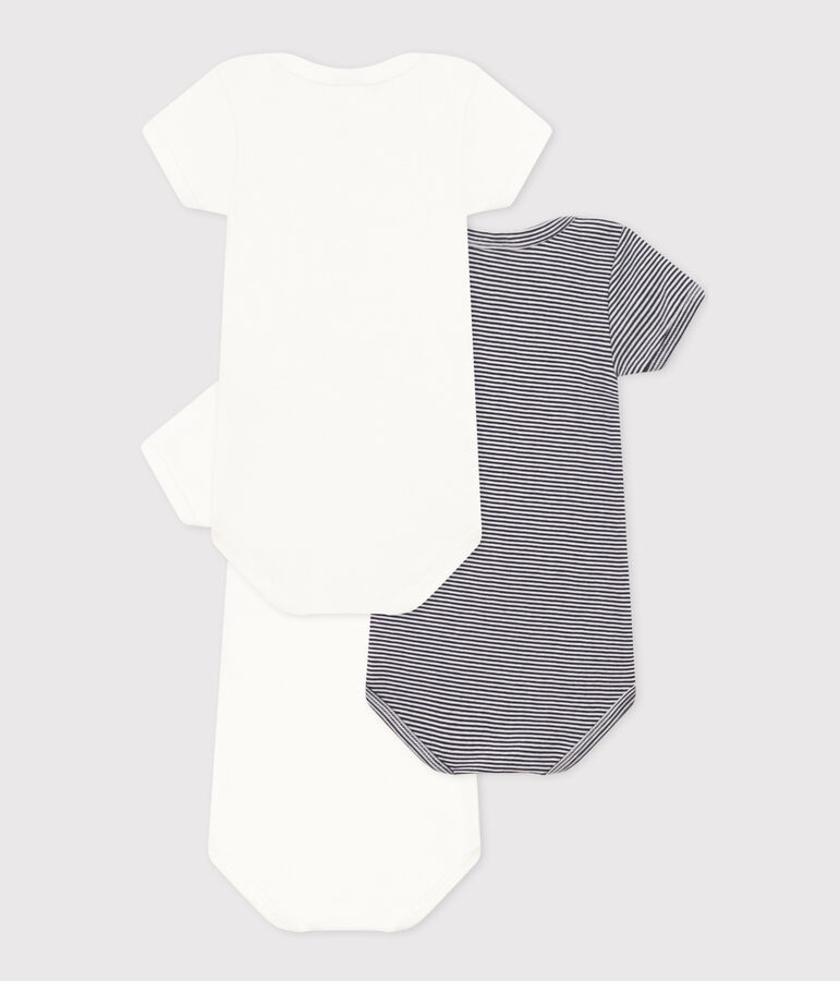 Lot de 3 bodies manches courtes Paris b&eacute;b&eacute; en coton variante 1