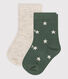 2 paires de chaussettes en coton étoiles bébé