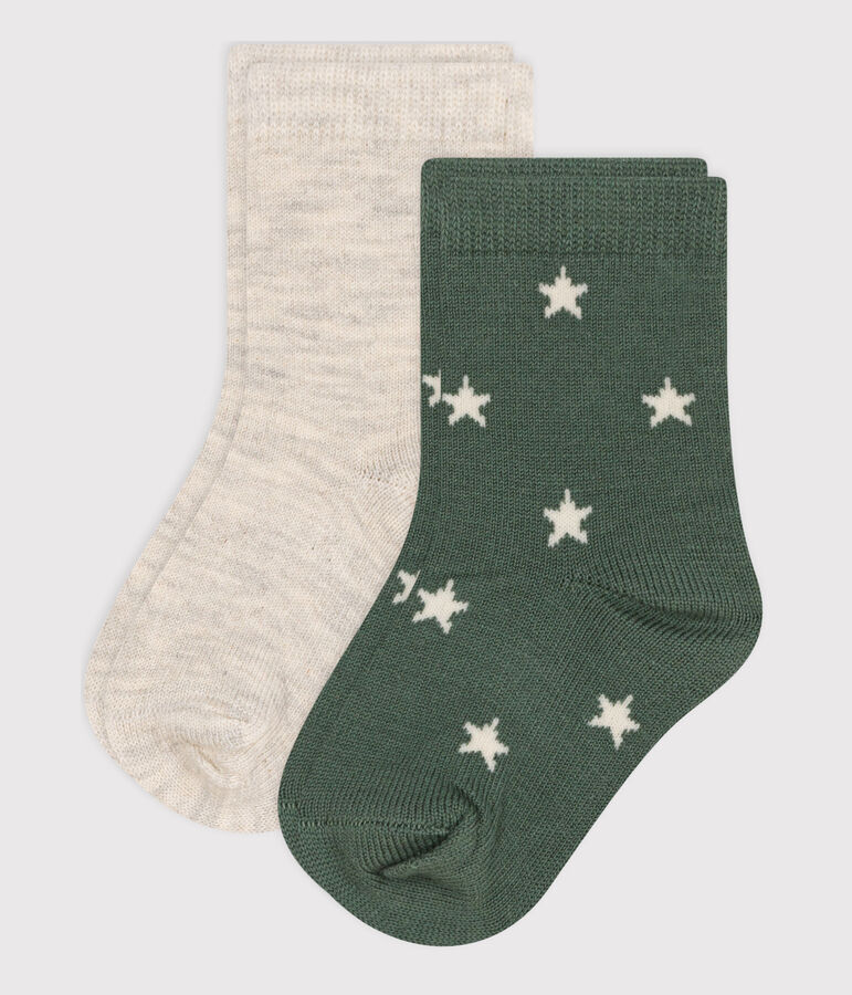 2 paires de chaussettes en coton &eacute;toiles b&eacute;b&eacute; variante 1