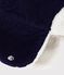 Chapka enfant en velours doubl&eacute; sherpa bleu marine