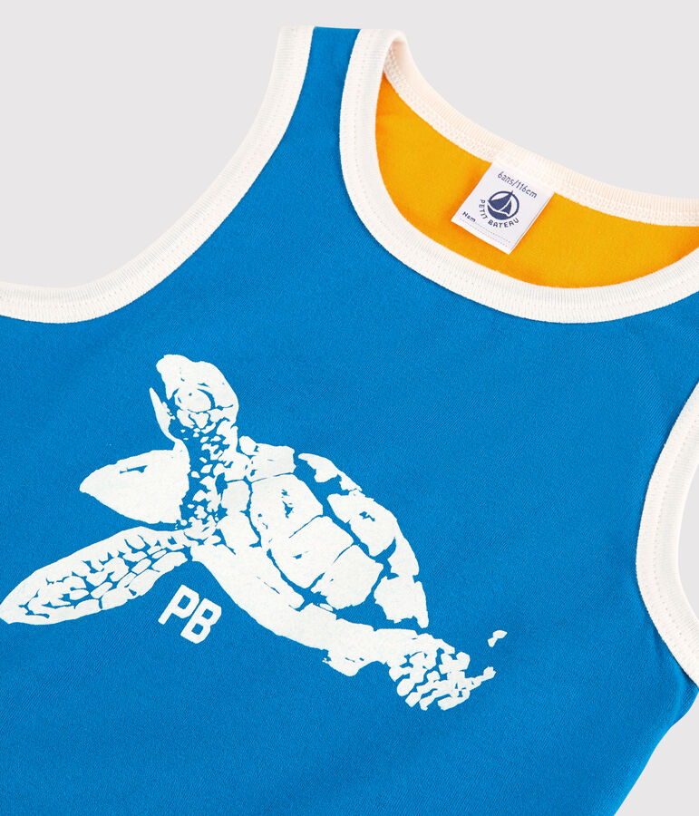 D&eacute;bardeur en jersey enfant gar&ccedil;on bleu