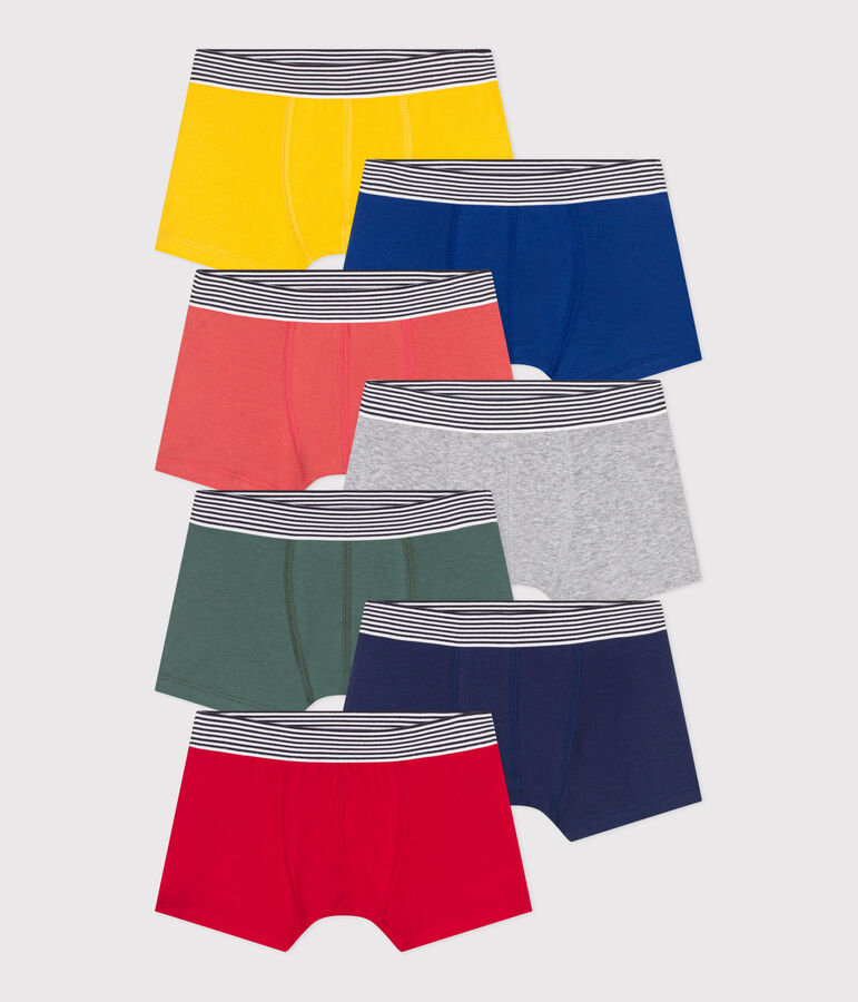Lot de 7 boxers enfant en coton unis variante 1