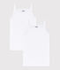 Lot de 2 chemises à bretelles blanches petite fille
