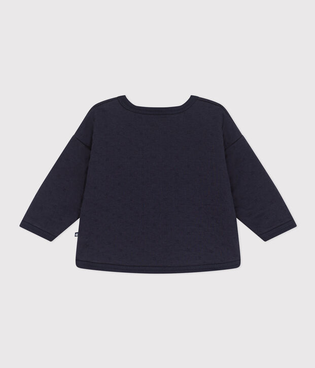 Sweatshirt en tubique matelass&eacute; b&eacute;b&eacute; bleu