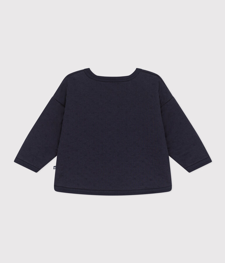 Sweatshirt en tubique matelass&eacute; b&eacute;b&eacute; bleu