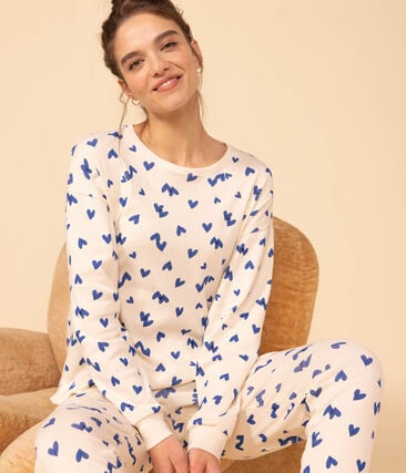 PETIT BATEAU - Pyjama cœur en coton femme