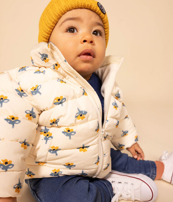 Doudoune imprimée capuche rétractable bébé blanc AVALANCHE/ MULTICO