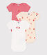 Lot de 3 bodies manches courtes en coton bébé