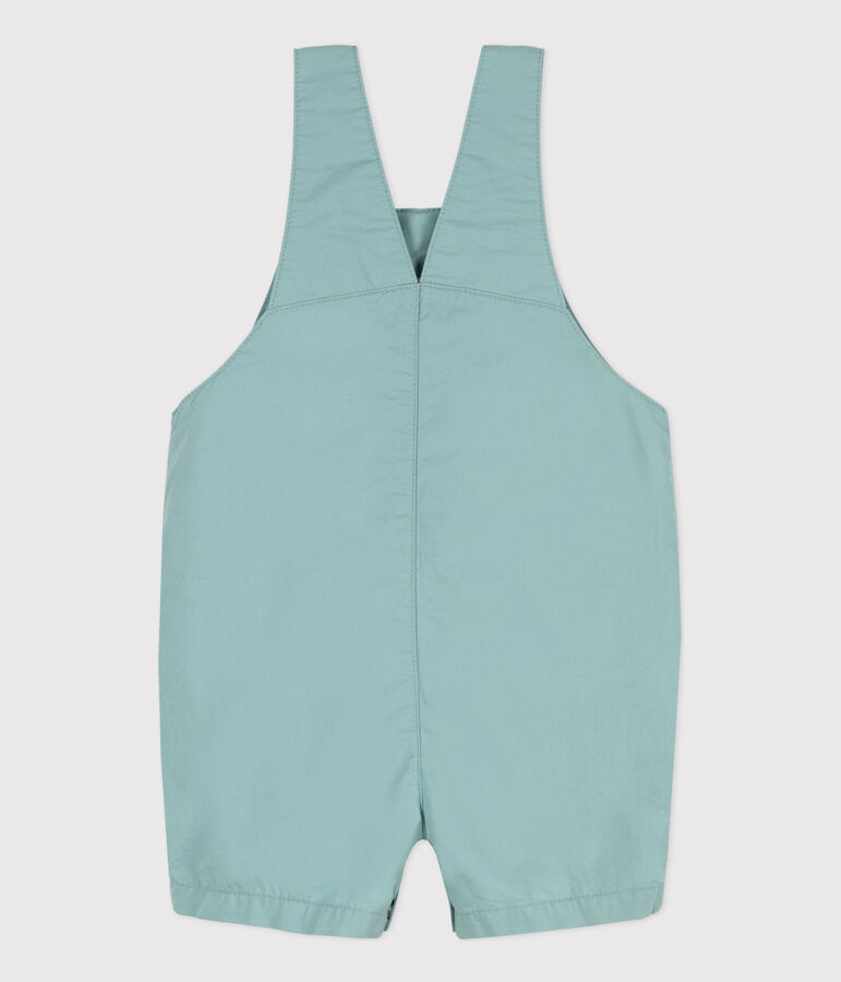 Salopette courte b&eacute;b&eacute; en serge craquante vert BOB
