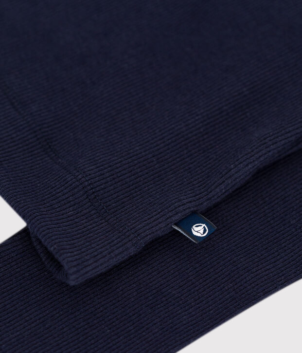 Sous-pull femme l'iconique en laine et coton bleu marine