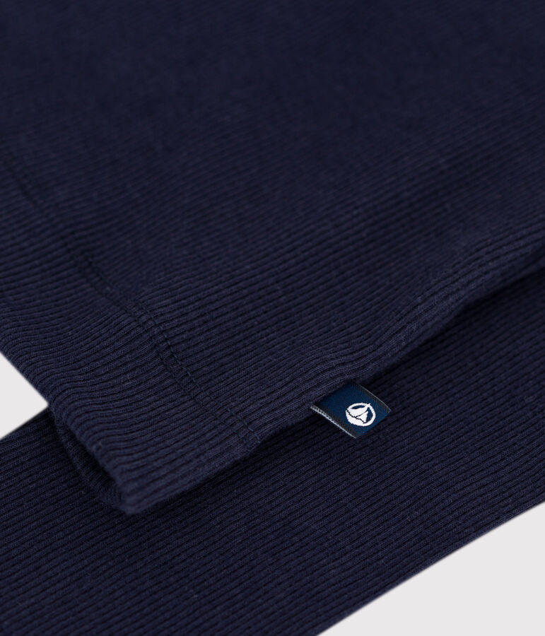 Sous-pull femme l'iconique en laine et coton bleu SMOKING