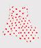 Robe b&eacute;b&eacute; en coton avec son bloomer, imprim&eacute;s c&oelig;urs rouge/rouge