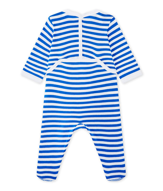 Dors bien b&eacute;b&eacute; gar&ccedil;on &agrave; rayures bleu/blanc