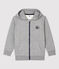 Sweatshirt à capuche enfant fille / garçon gris SUBWAY CHINE