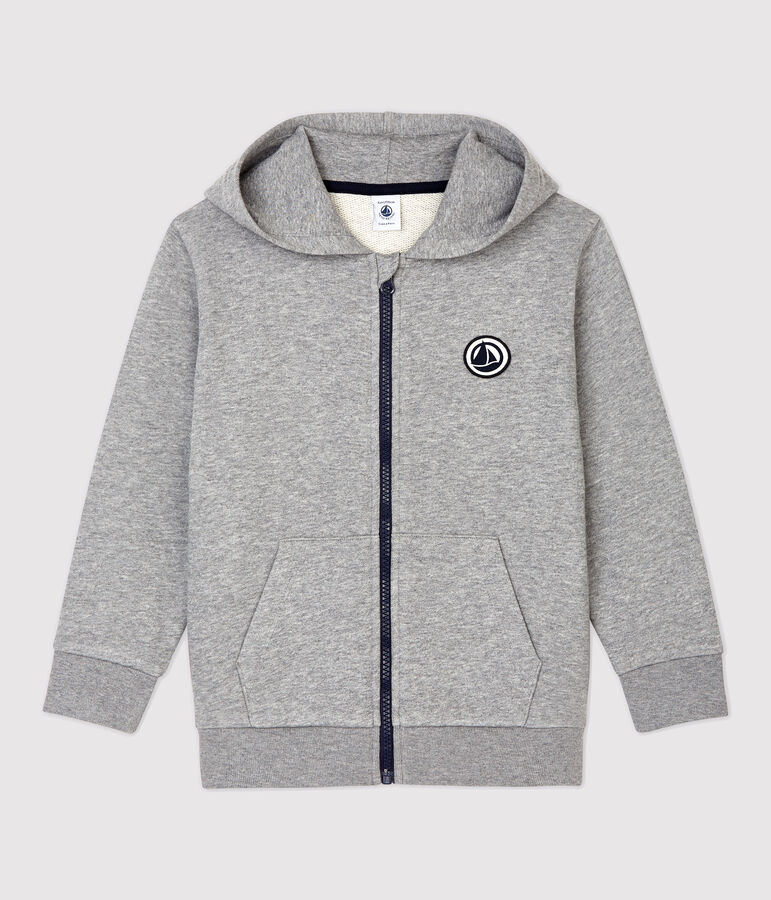 Sweatshirt &agrave; capuche enfant fille / gar&ccedil;on gris