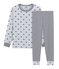 Pyjama petit garçon en côte gris POUSSIERE/blanc MULTICO