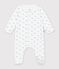 Pyjama b&eacute;b&eacute; en velours avec col imprim&eacute; baleine bleu/bleu