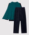 Pyjama de chevalier petit garçon en velours bleu SMOKING/blanc MULTICO