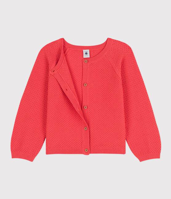 Cardigan en coton enfant fille orange JUPITER