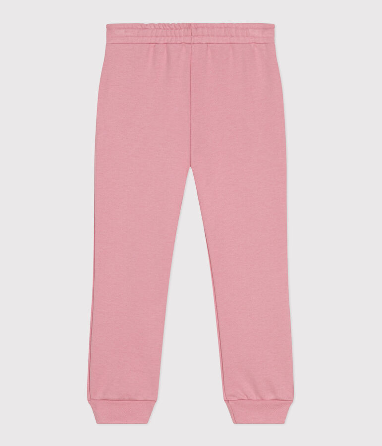 Pantalon de jogging enfant en coton uni rose CHARME