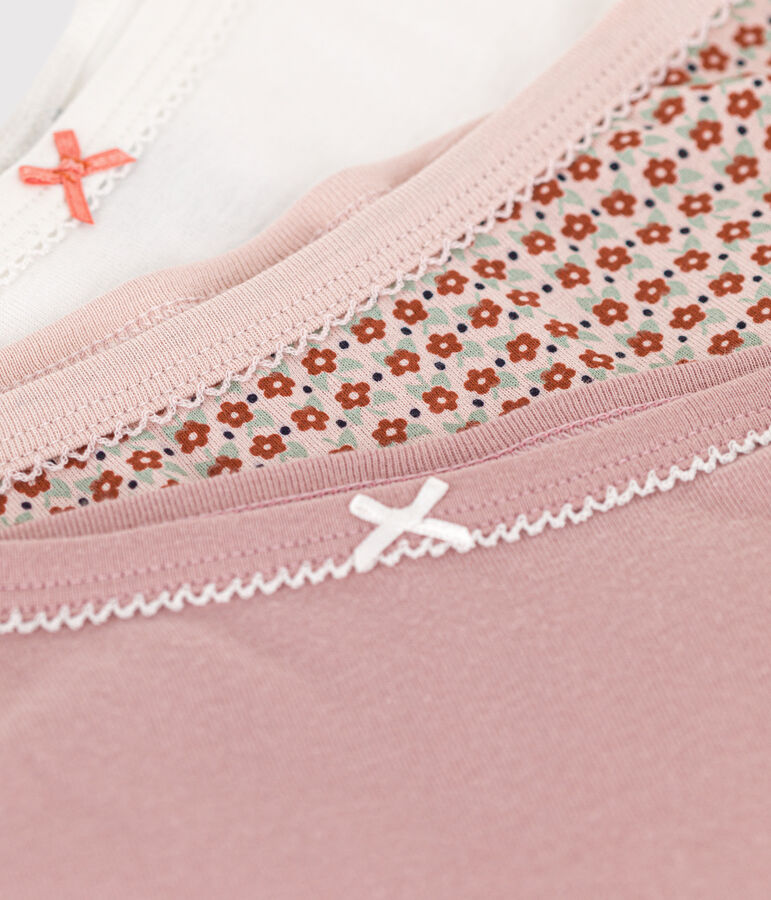 Lot de 3 culottes fleur en coton petite fille variante 1