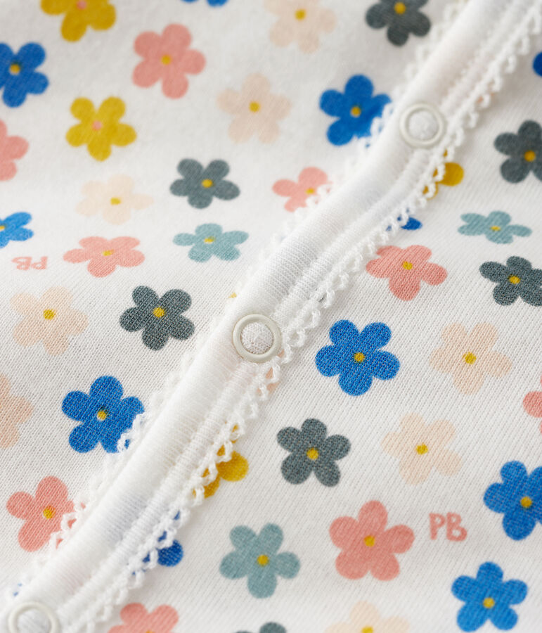 Combicourt phosphorescent b&eacute;b&eacute; en coton blanc MARSHMALLOW/blanc MULTICO