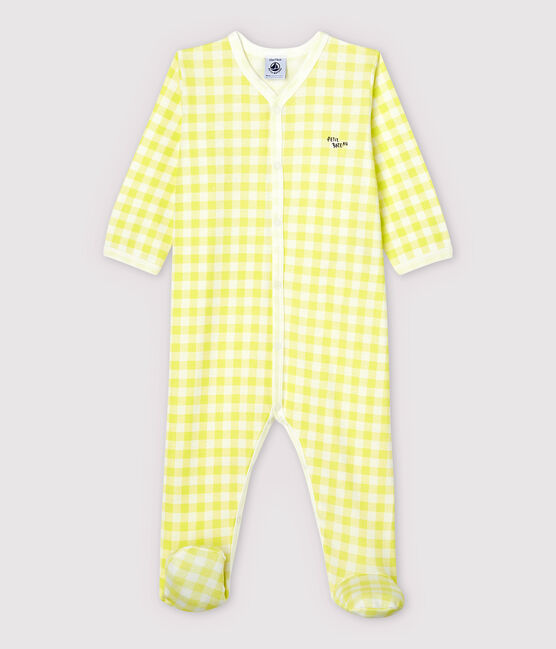 Dors-bien vichy jaune bébé en coton blanc MARSHMALLOW/ SUNNY