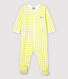 Dors-bien vichy jaune bébé en coton