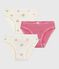 Lot de culottes enfant en coton imprimé cœurs variante 1