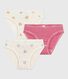 Lot de culottes enfant en coton imprimé cœurs