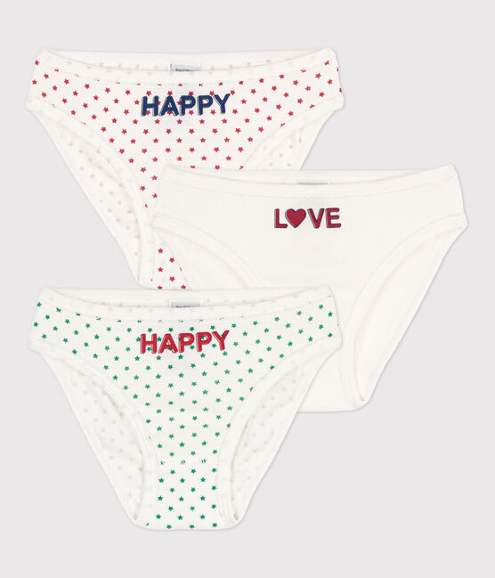 Lot de 3 culottes petite fille en coton variante 1